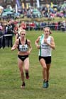 Gemma Steel (Leicestershire) and Steph Twell lead in the Senior Womens McCain Inter Counties Cross Country, Cofton Park, Birmingham.